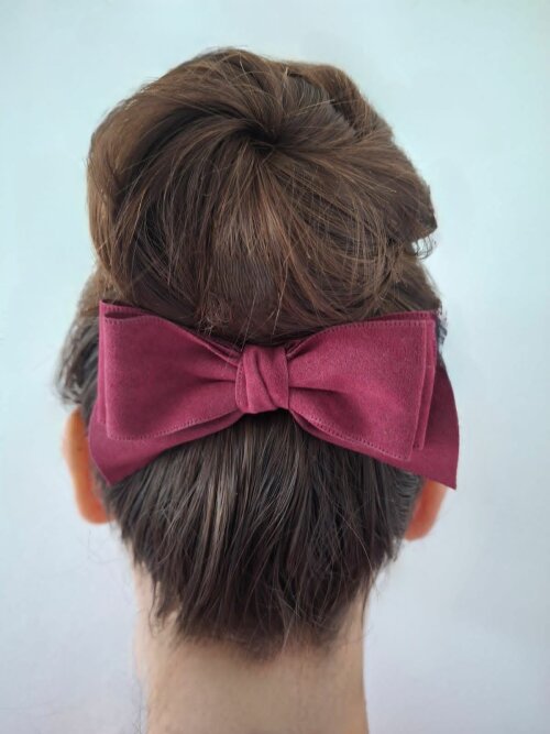 Laços de Cabelo em Suede (Camurça)-Acessório de Cabelo