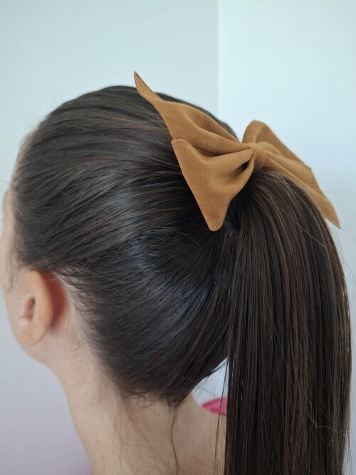 Laços de Cabelo em Suede (Camurça)-Acessório de Cabelo