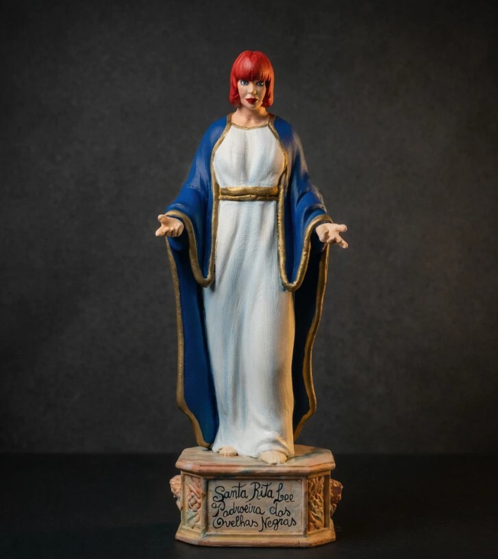 Estátua Santa Rita Lee 20cm Luxo Premium Edição Limitada Decor