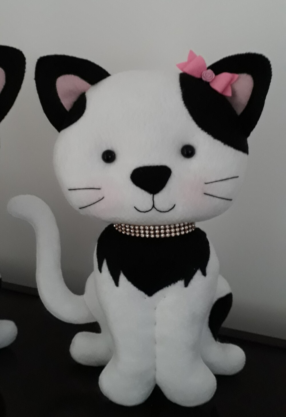 Gato Decorativo em Feltro para Quarto Infantil e Festas