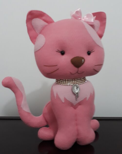 Gato Decorativo em Feltro para Quarto Infantil e Festas