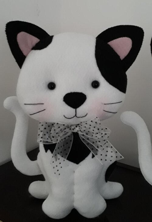 Gato Decorativo em Feltro para Quarto Infantil e Festas