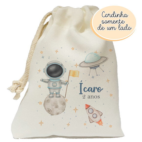 Saquinho Lembrancinha Astronauta 20x25