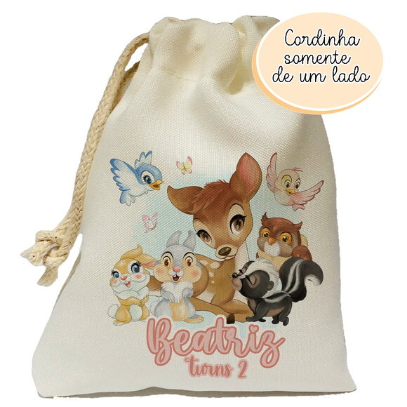 Saquinho Lembrancinha Bambi 15x20
