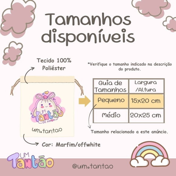 Saquinho Lembrancinha Batizado Anjinho 15x20