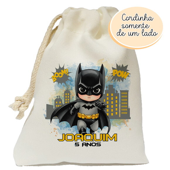 Saquinho Lembrancinha Batman Baby 15x20