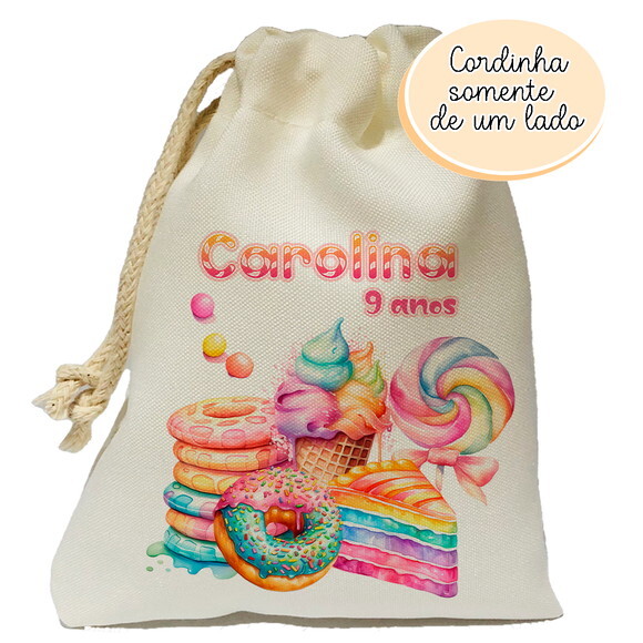 Saquinho Lembrancinha Candy Doces 15x20