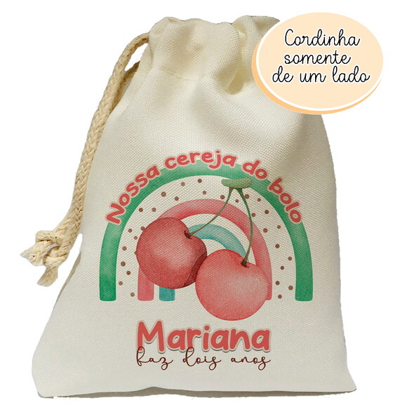 Saquinho Lembrancinha Cereja 15x20