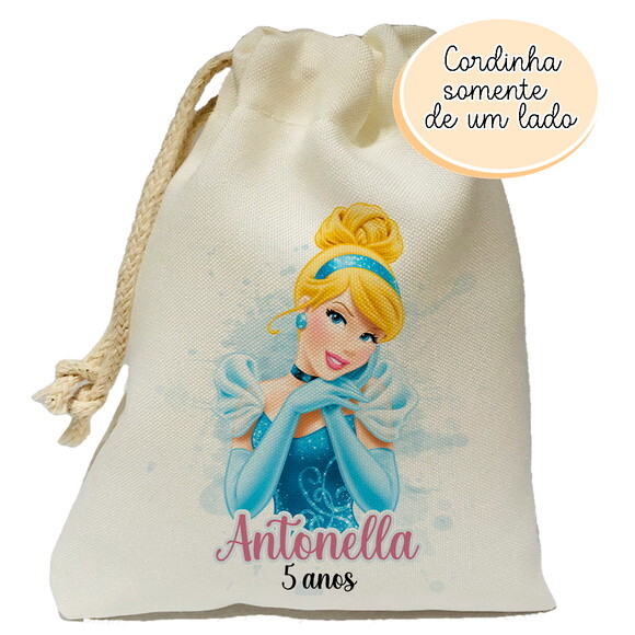 Saquinho Lembrancinha Cinderela 15x20
