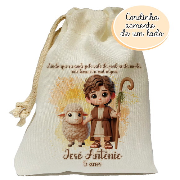 Saquinho Lembrancinha Davi de Jesus 15x20