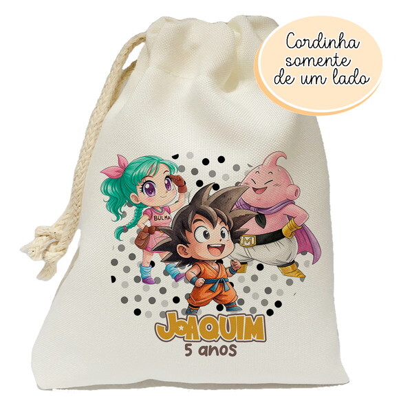 Saquinho Lembrancinha Dragon Ball Baby 20x25