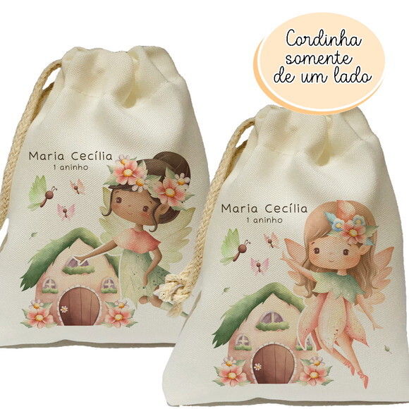Saquinho Lembrancinha Fadas 20x25