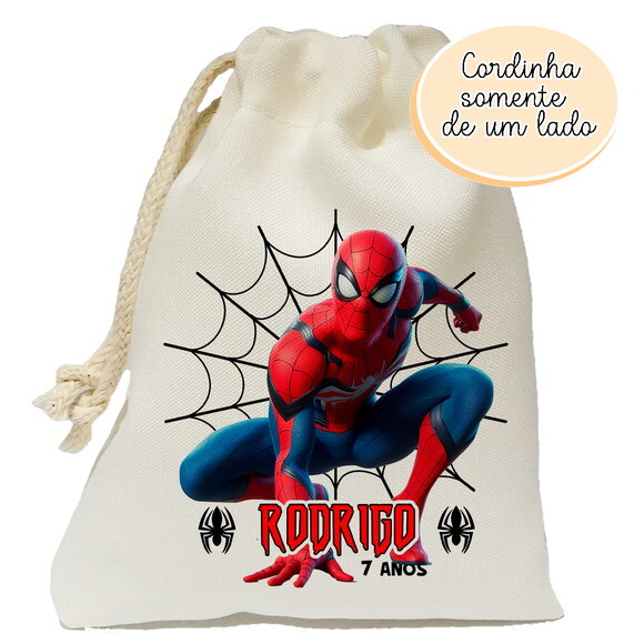 Saquinho Lembrancinha Homem Aranha 15x20
