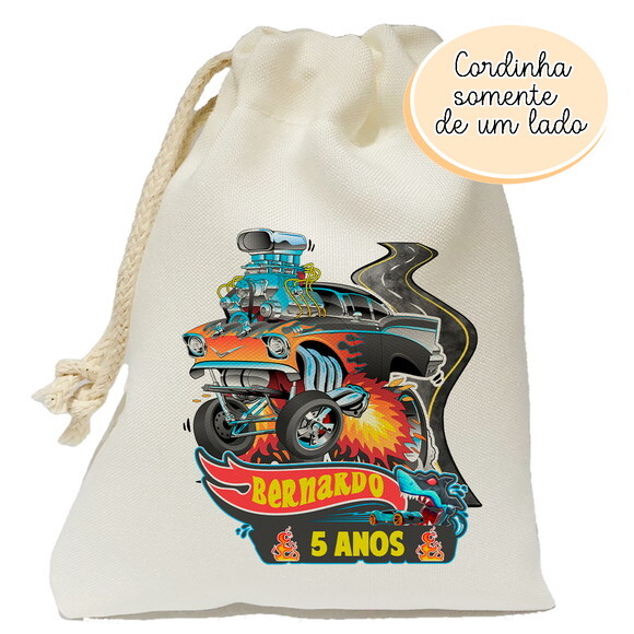 Saquinho Lembrancinha Hot Wheels 15x20