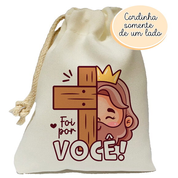 Saquinho Lembrancinha Jesus Páscoa 15x20