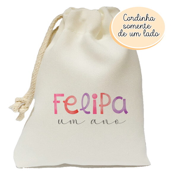 Saquinho Lembrancinha Nome 15x20