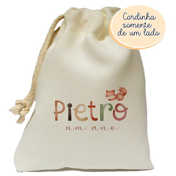 Saquinho Lembrancinha Nome Boho 15x20