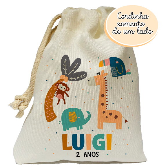Saquinho Lembrancinha Safari 15x20