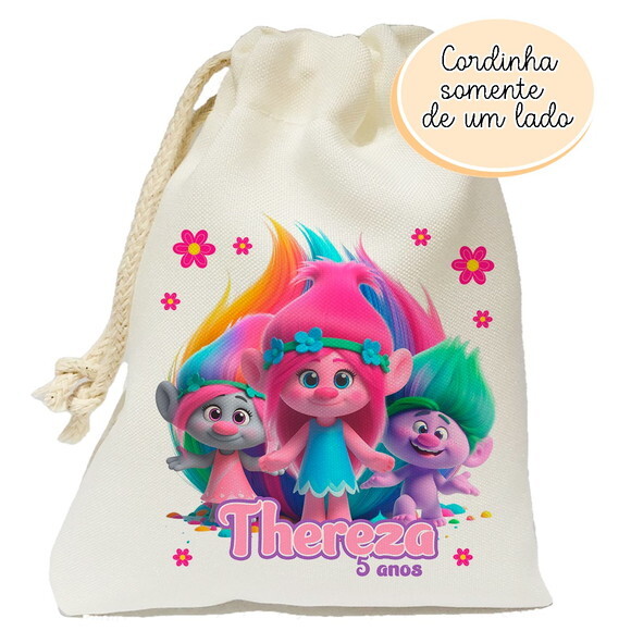 Saquinho Lembrancinha Trolls 15x20