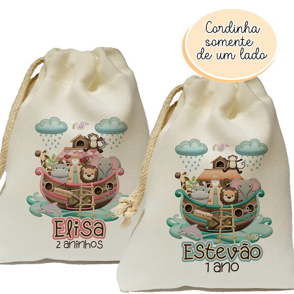 Saquinho Surpresa Arca de Noé 15x20