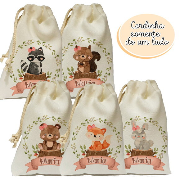 Saquinho Surpresa Bosque Menina 15x20