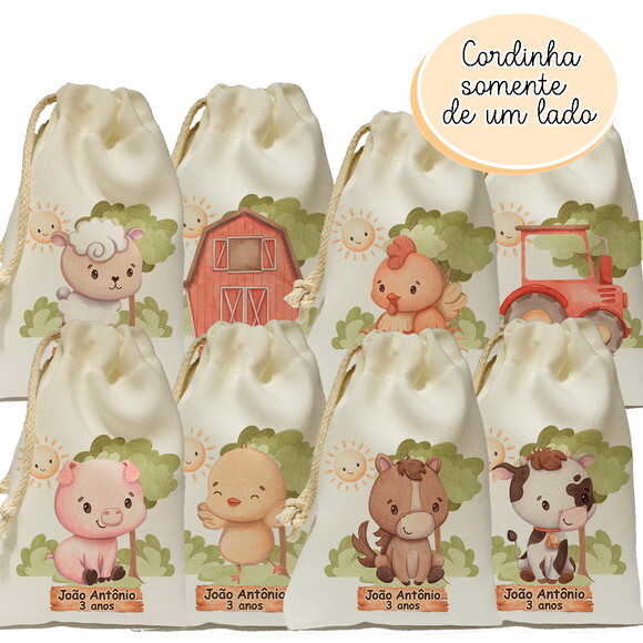 Saquinho Surpresa Fazendinha 15x20