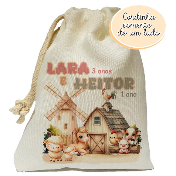 Saquinho Surpresa Fazendinha 15x20