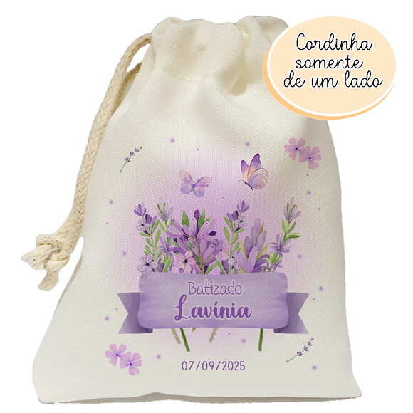Saquinho Surpresa Lavanda Flores 15x20