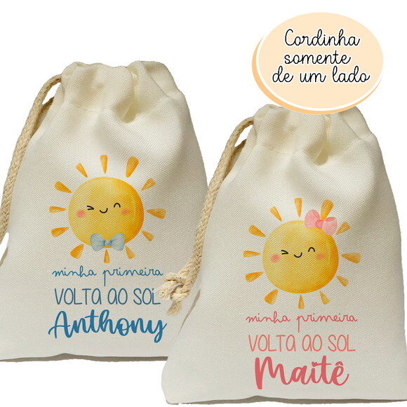Saquinho Surpresa Minha Primeira Volta ao Sol 15x20
