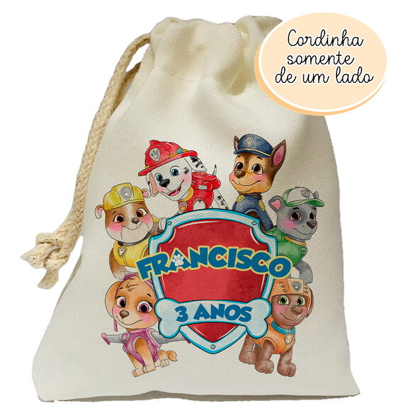 Saquinho Surpresa Patrulha Canina 15x20