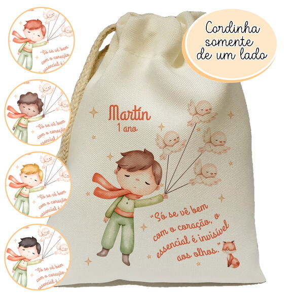 Saquinho Surpresa Pequeno Príncipe 15x20