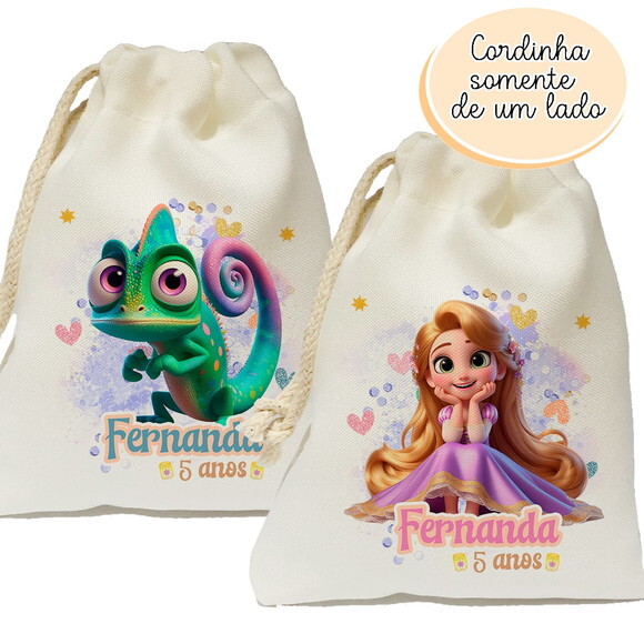 Saquinho Surpresa Rapunzel 15x20