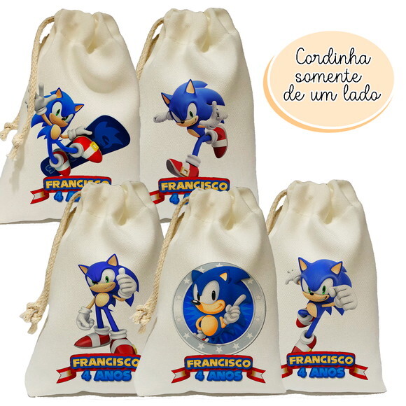 Saquinho Surpresa Sonic 15x20