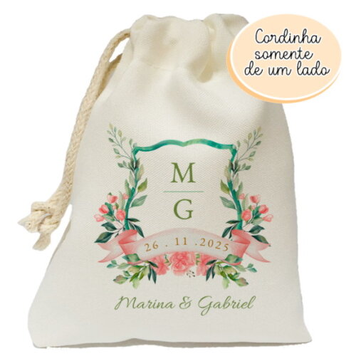 Saquinho Casamento Monograma 15x20