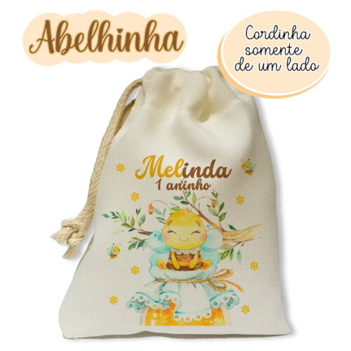 Saquinho Lembrancinha Abelhinha 15x20
