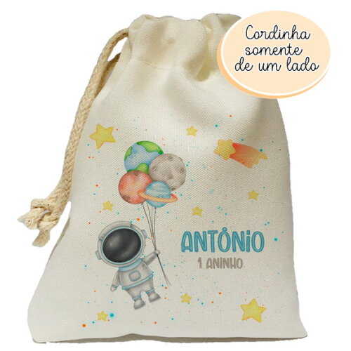 Saquinho Lembrancinha Astronauta Balão 15x20