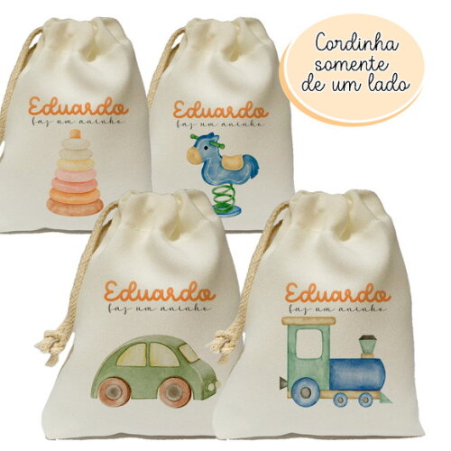 Saquinho Lembrancinha Brinquedos Lúdicos 15x20
