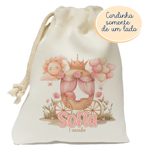 Saquinho Lembrancinha Carruagem Encantada 15x20