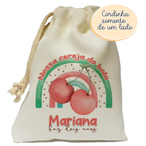 Saquinho Lembrancinha Cereja 15x20