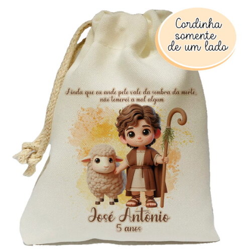 Saquinho Lembrancinha Davi de Jesus 15x20