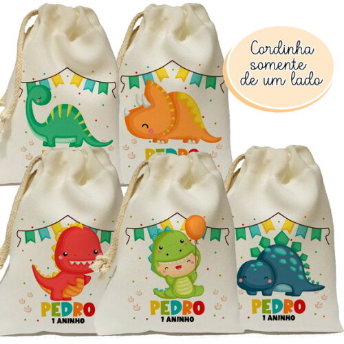Saquinho Lembrancinha Dinossauro Baby 20x25