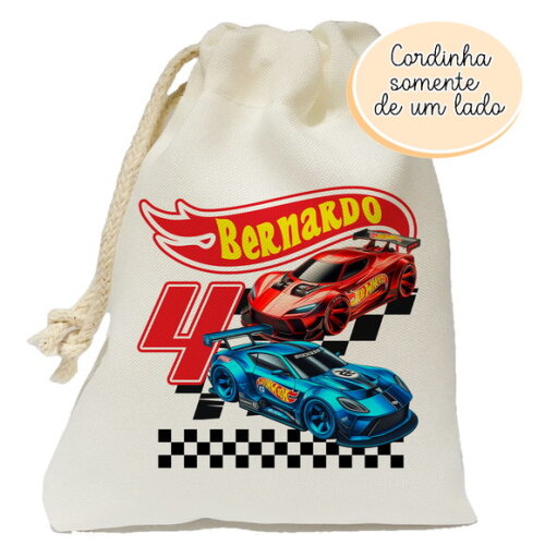 Saquinho Lembrancinha Hotwheels 20x25