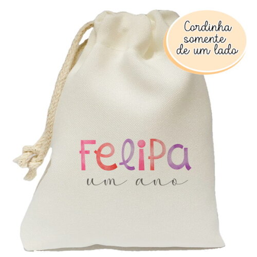 Saquinho Lembrancinha Nome 15x20