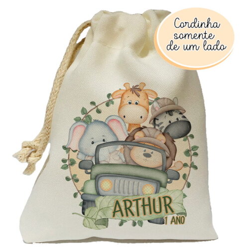 Saquinho Lembrancinha Safari 15x20