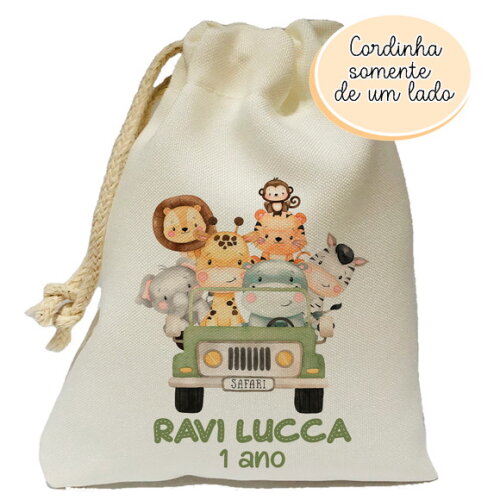 Saquinho Lembrancinha Safari 15x20