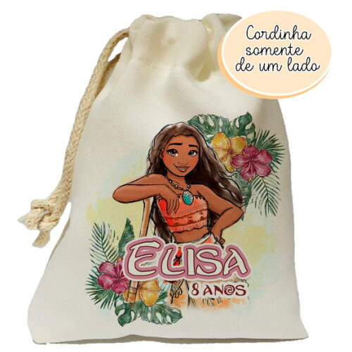 Saquinho Lembrancinha Turma da Moana 15x20
