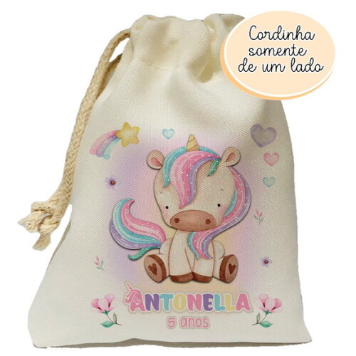 Saquinho Lembrancinha Unicórnio 15x20
