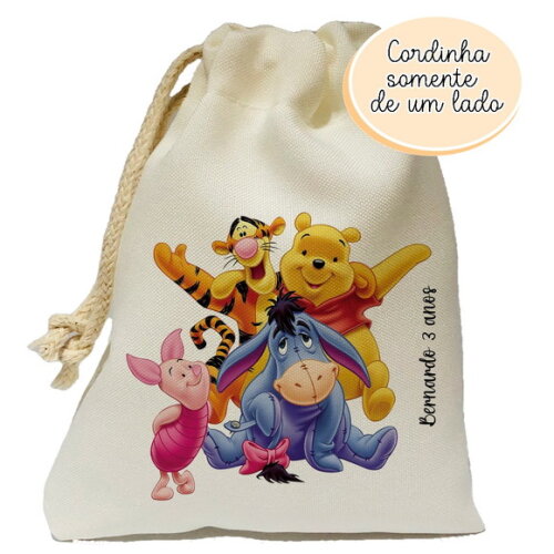 Saquinho Lembrancinha Ursinho Pooh 15x20
