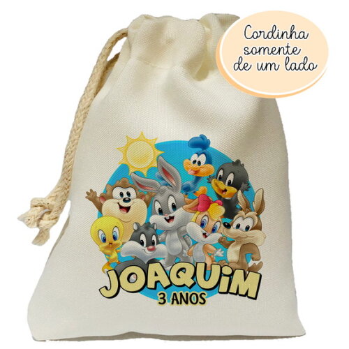 Saquinho Looney Tunes Personalizado 15x20