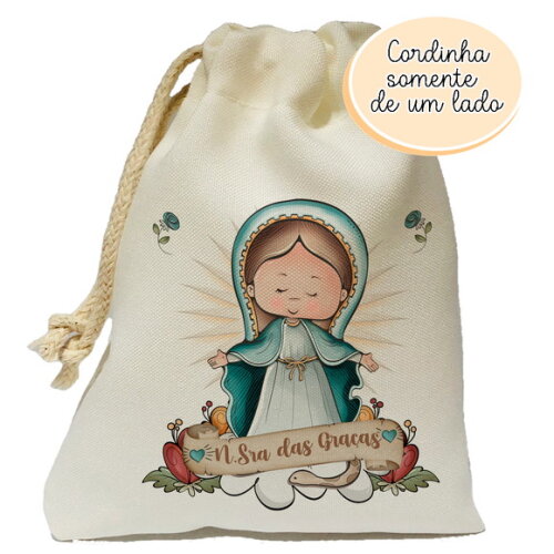 Saquinho para Lembrancinha Nossa Senhora das Graças 15x20